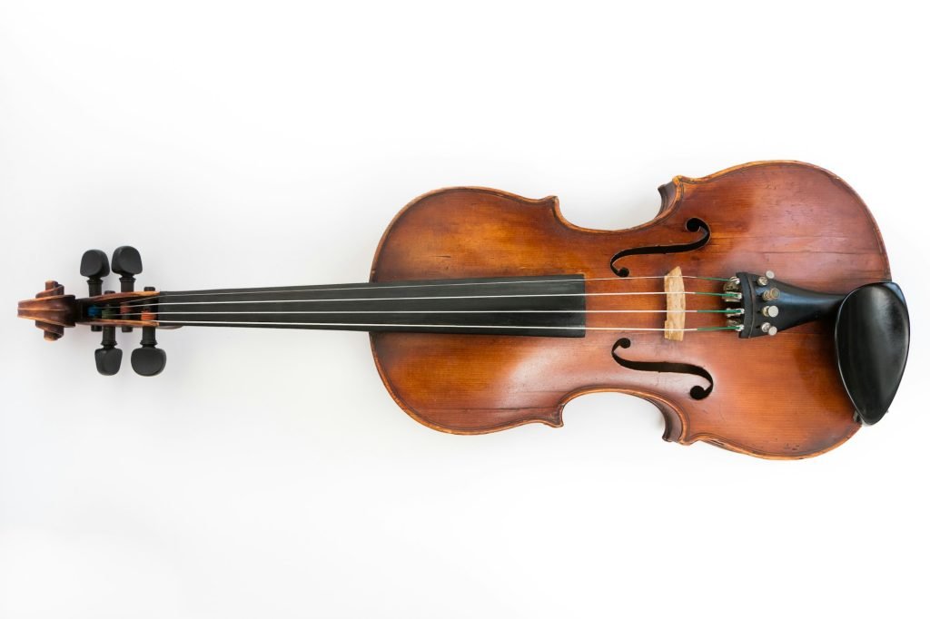 violin isolated on white background, musical instrument